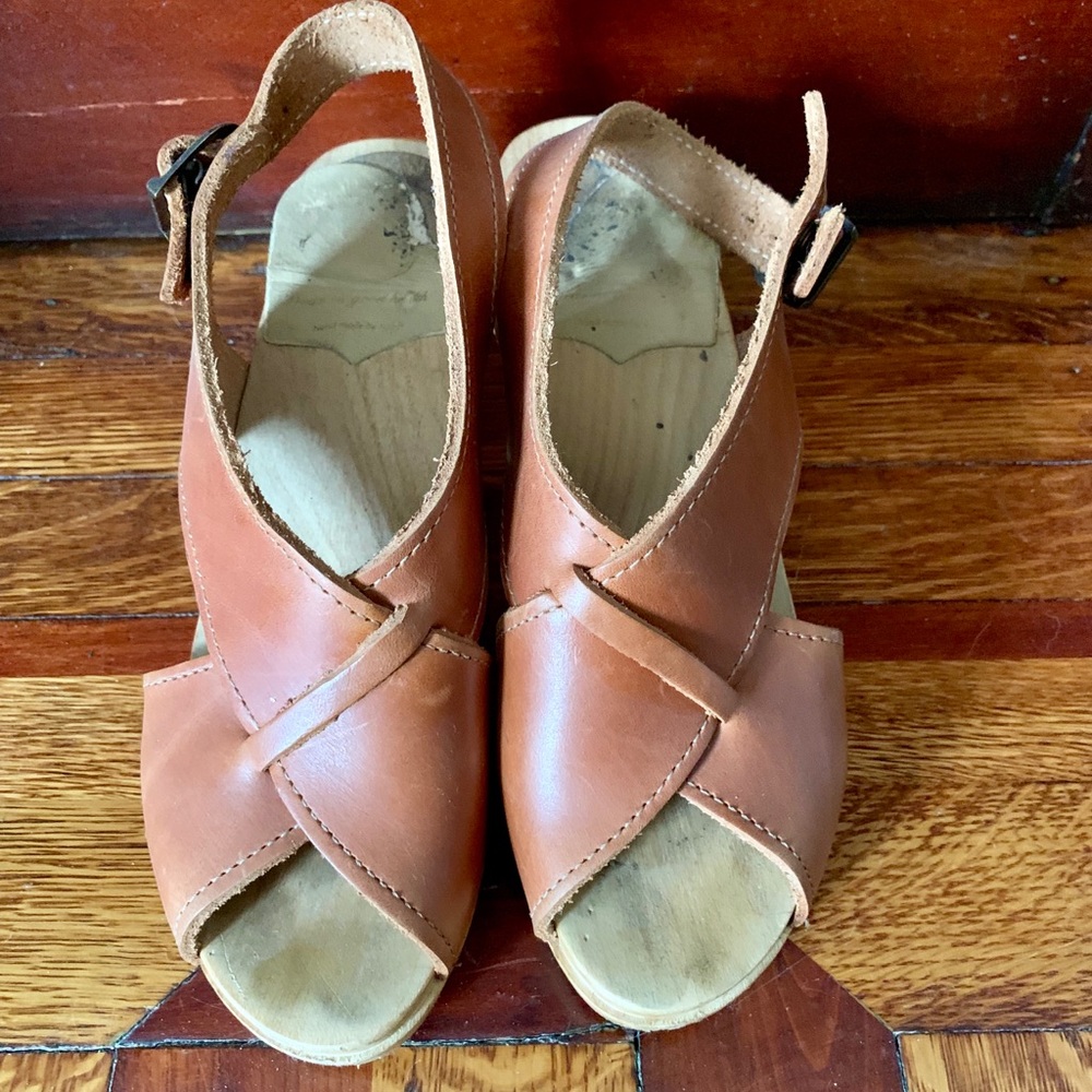 No. 6 Stacked Heel Sandals